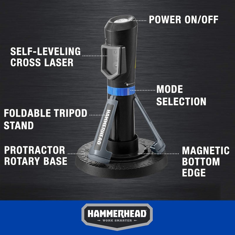 Hammerhead Compact Self-Leveling Cross Line Laser with Tripod Stand â€“ HLCL001 - Image 3